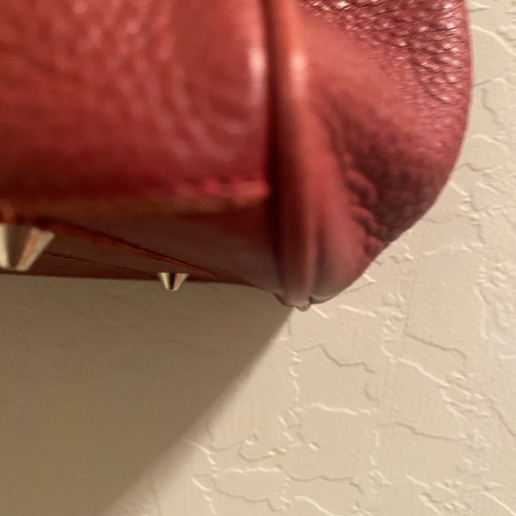 Carla Mancini Burgundy Leather Handbag - Picture 10 of 14